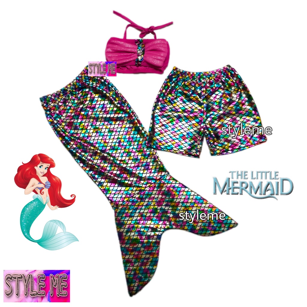 RAINBOW THE LITTLE MERMAID COSTUME/ SWIM WEAR COSPLAY/ROLEPLAY FOR KIDS