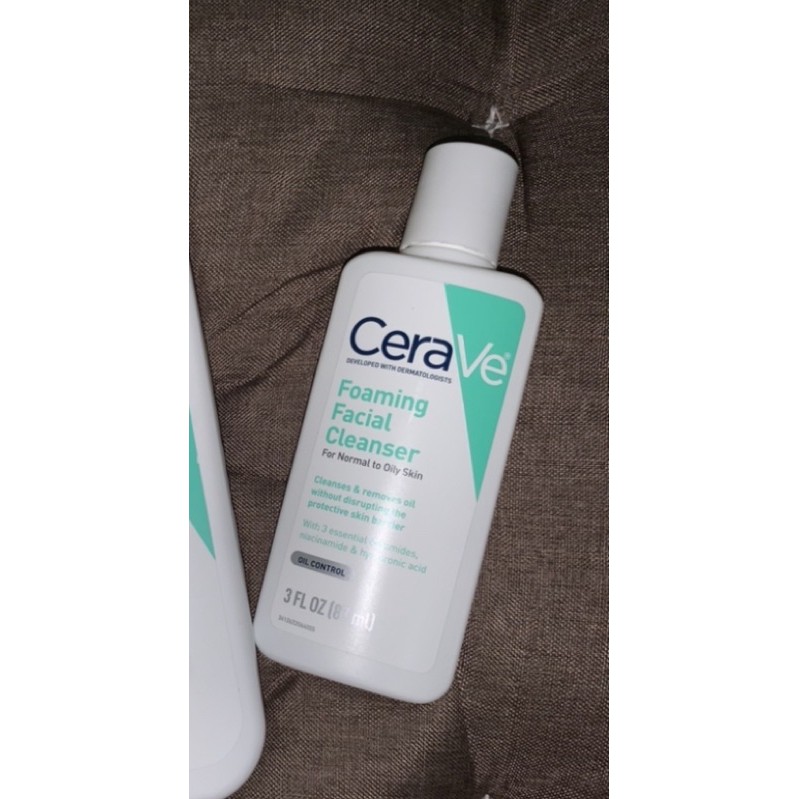 Cerave Foaming Cleanser Travel Size (3oz/87ml) Shopee Philippines