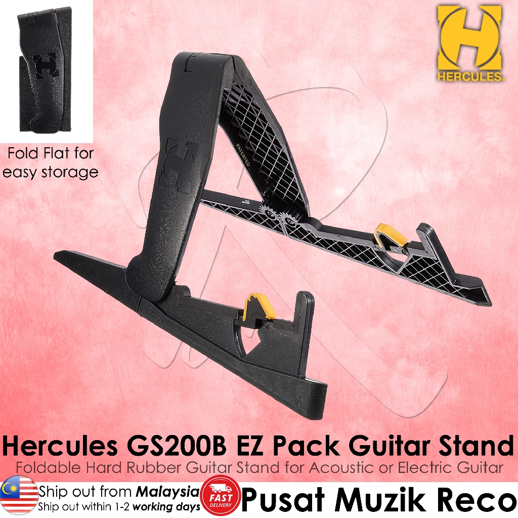 Hercules GS200B EZ Pack Foldable Guitar Stand for Acoustic Electric
