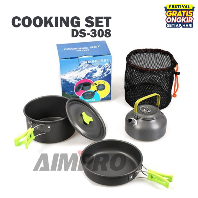 Cooking SET DS 308 PORTABLE Cooking Tools CAMPING Cooking Tools