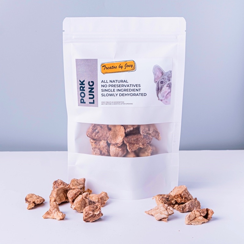 All Natural Dehydrated Pork Lung Healthy Pet Treats for Dogs or Cats