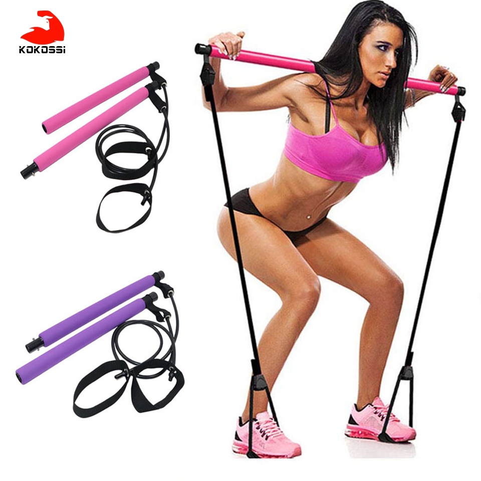 New Fitness Sport Pilates Bar Kit Gym Workout Stick Pilates Exercise