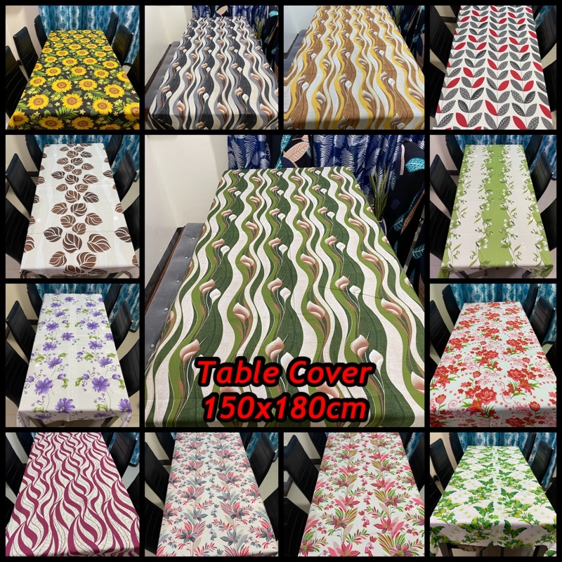 Table Cloth Cover 6 seater dining table cover 150x180cm Shopee
