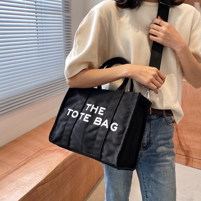 Tote Bag with Zipper Canvas Messenger Bags Retro Handbag Korean Fashion