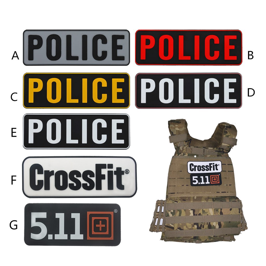 511 Crossfit Pe PVC Rubber Tactical Military Morale Velcro Patches