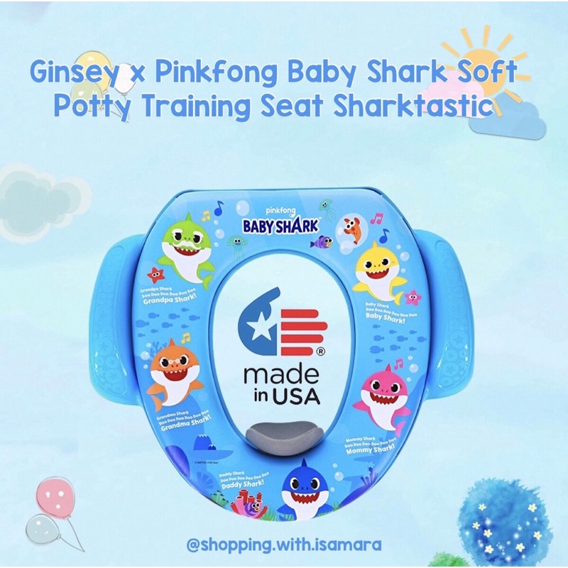 Ginsey Pinkfong Baby Shark Potty Training Seat Sharktastic/Toilet