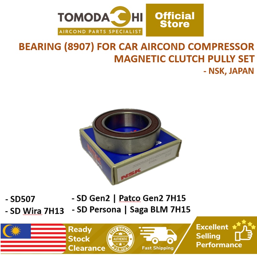 TOMODACHI Compressor Bearing NSK 6907 Sanden SD507 7H13 SD Wira 7H15