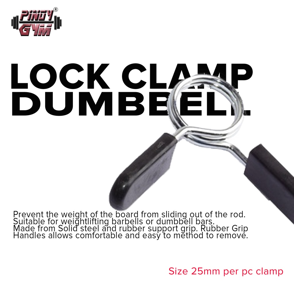 Barbell Spring Collar 25 mm Per PC Clamp Gym Weight Barbells Dumbbell