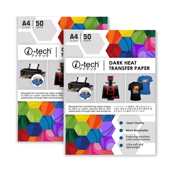 New Version iTech Dark Transfer Paper (50 SHEETS) Shopee Philippines