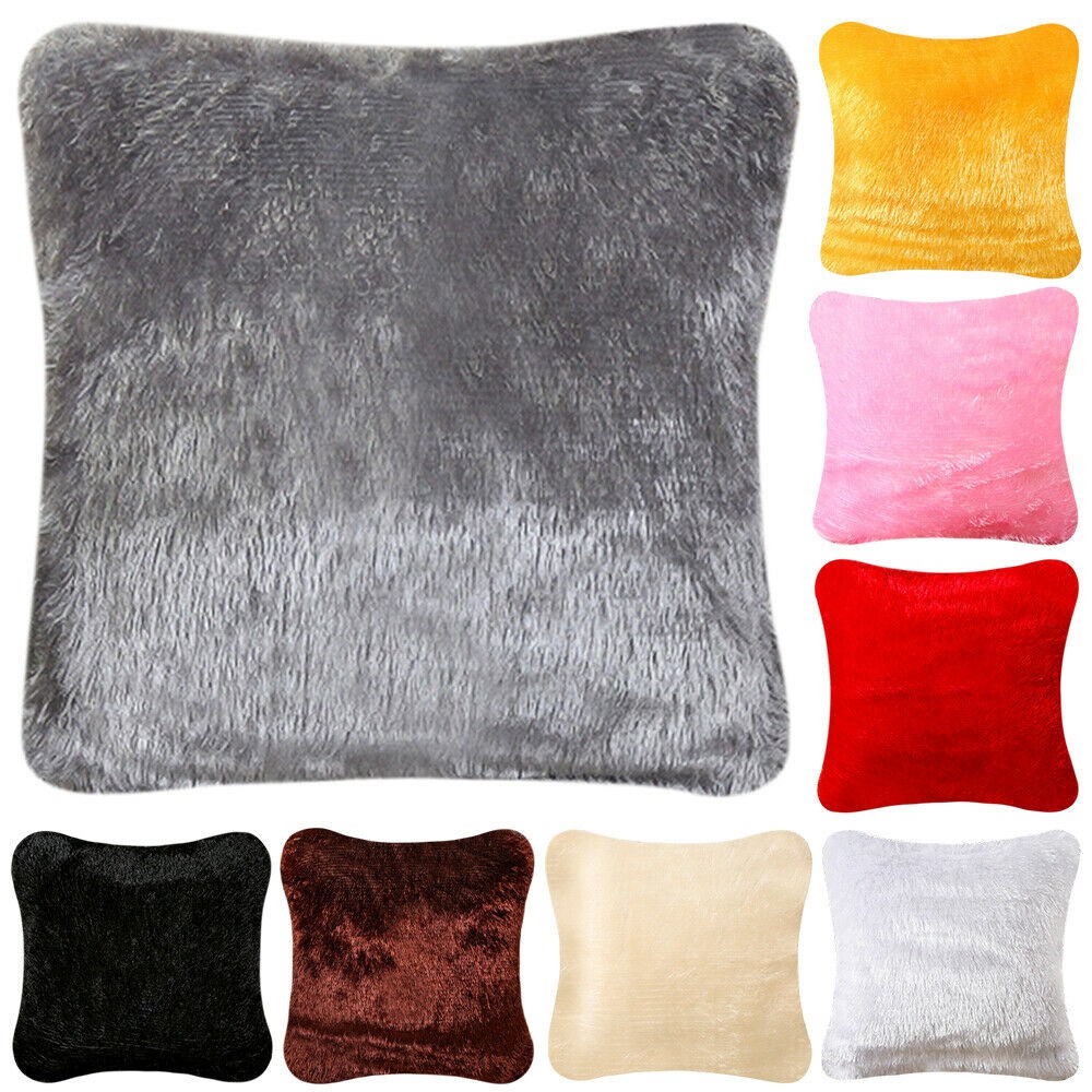 SALE!Home Plus Fluffy SF Throw Pillow Case for Couch 18x18 Inches