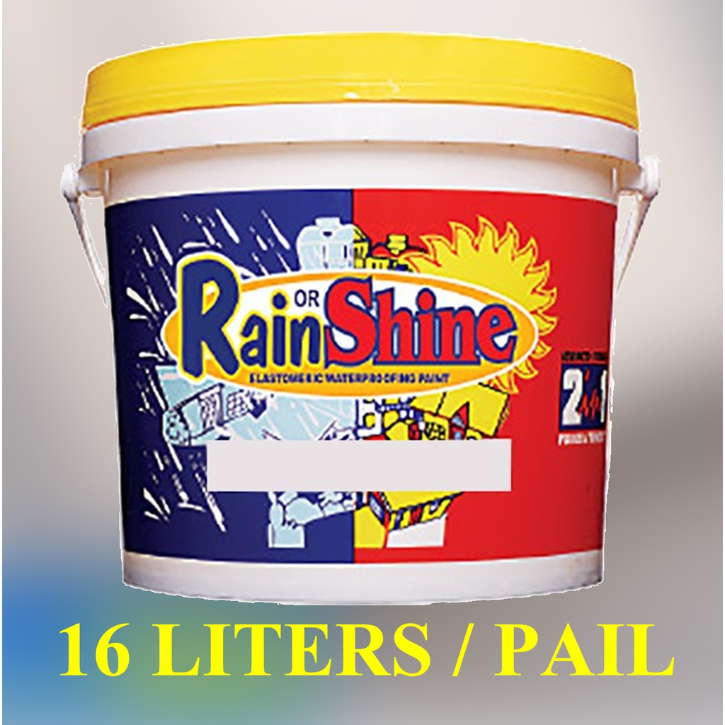 Rain or Shine Elastomeric Waterproofing Paint Pail / 16 Liters Chart