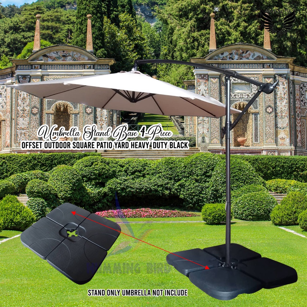 Hummingbird Umbrella Stand Base 4Piece Offset Outdoor Square Patio