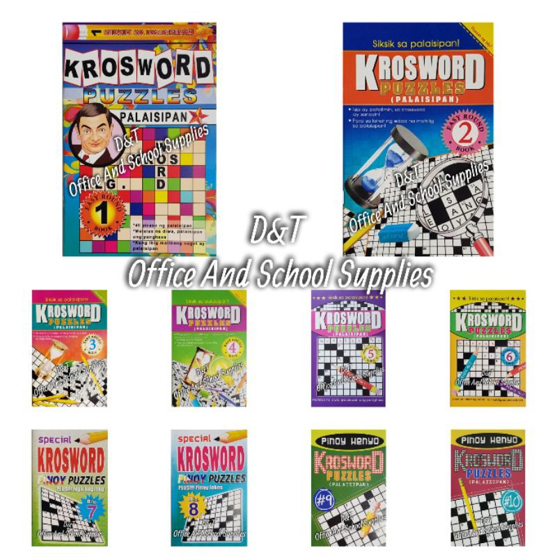 Crossword (Tagalog) (10pcs) Shopee Philippines