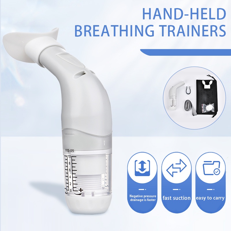 BGMMED Breathing Trainer Lung Portable Inspiratory Resistance Training Hand Held Mini Healthy