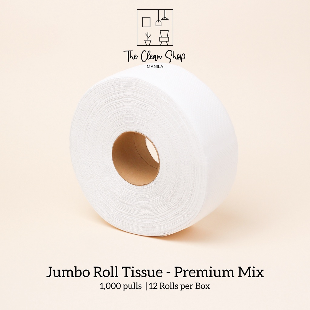 The Clean Shop MNL Jumbo Tissue Roll [Premium Mix 1,000 Pulls