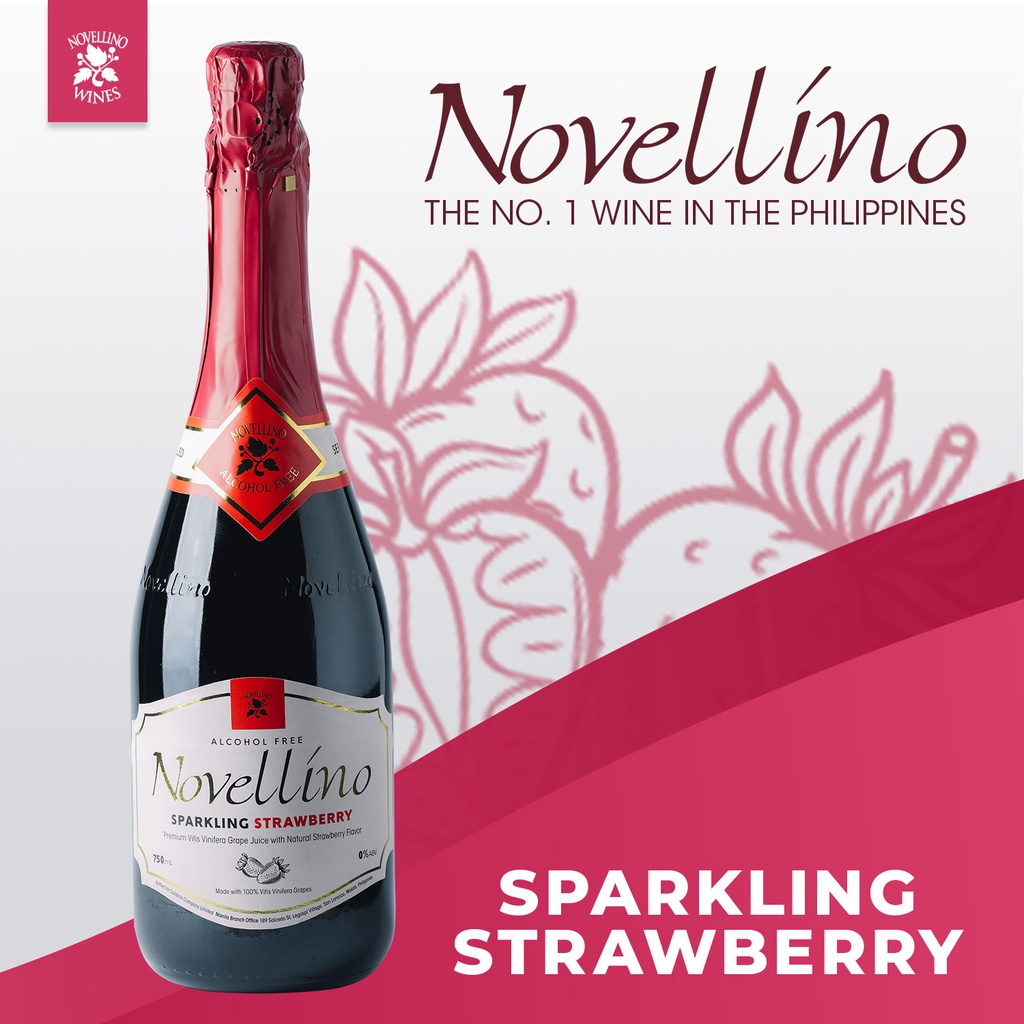 Novellino Sparkling Strawberry Alcoholfree Red Wine Shopee Philippines
