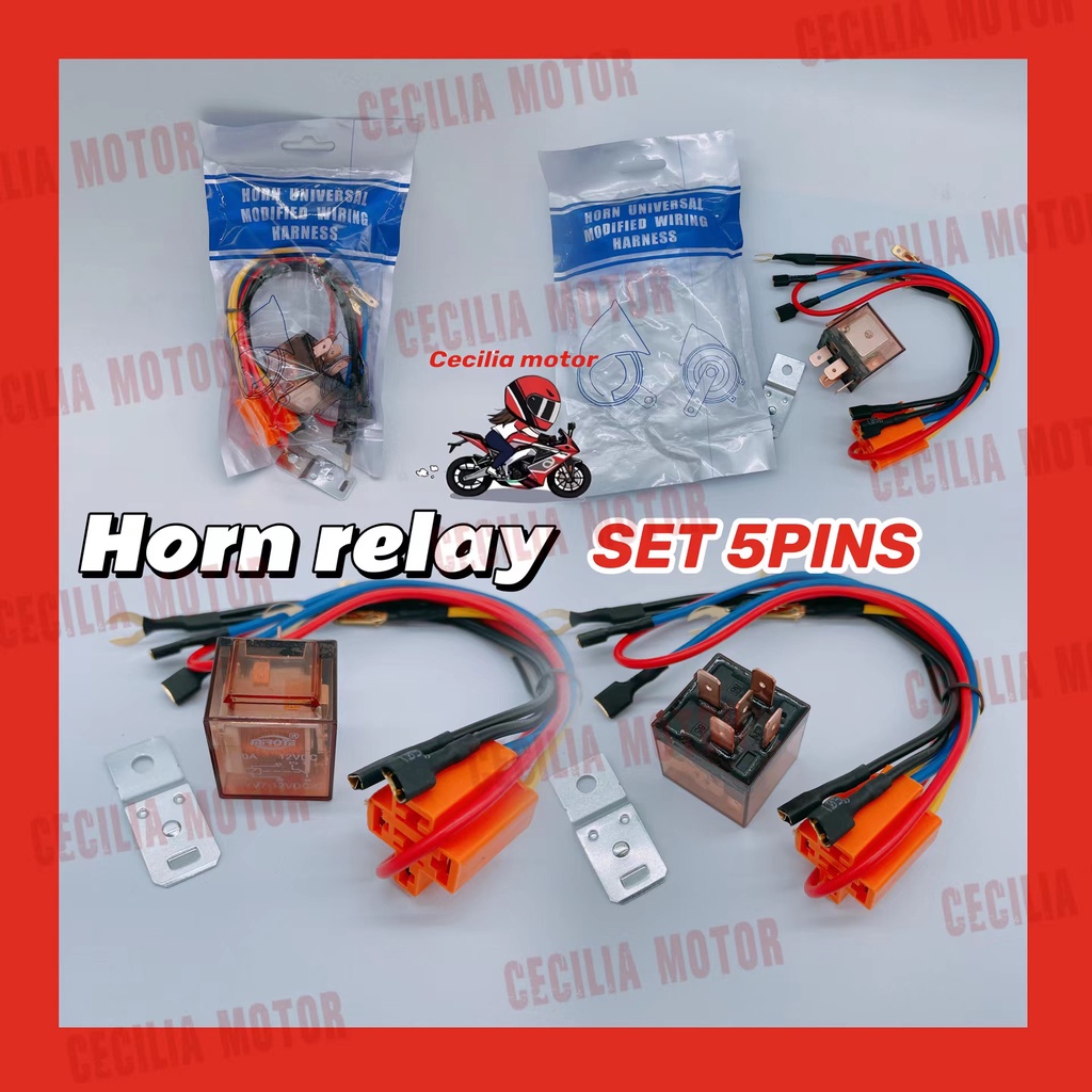 MOTORCYCLE HORN/LED RELAY UNIVERSAL 4PINS 5PINS /MINI DRIVING LIGHT