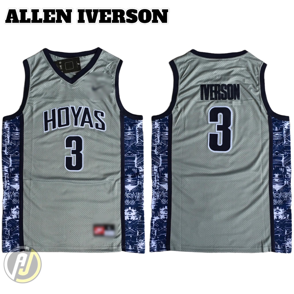 allen iverson hoyas classic mens basketball jersey air cool authentic quality
