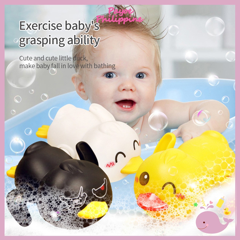 PAYOE Baby Bath Toy Cute Duck Water Toys Kids Swimming Clockwork Toy