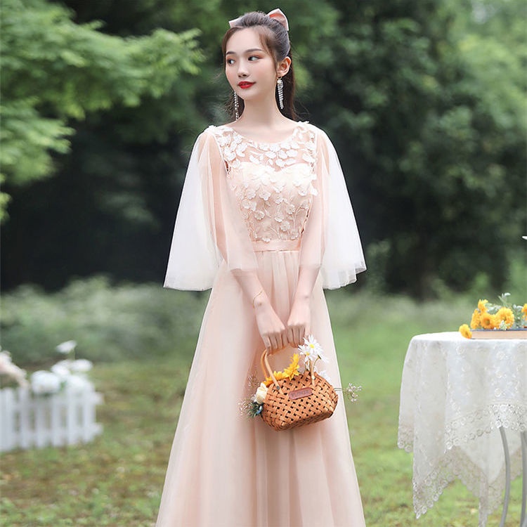 peach dress formal formal dress for wedding ninang semi gown dress for