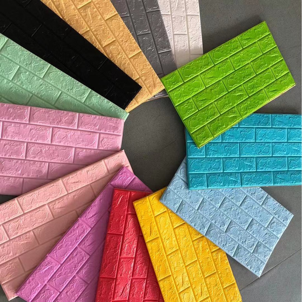 【3A】Wallpaper DIY 3D wallpaper Wall Stickers Self Adhesive Foam Brick