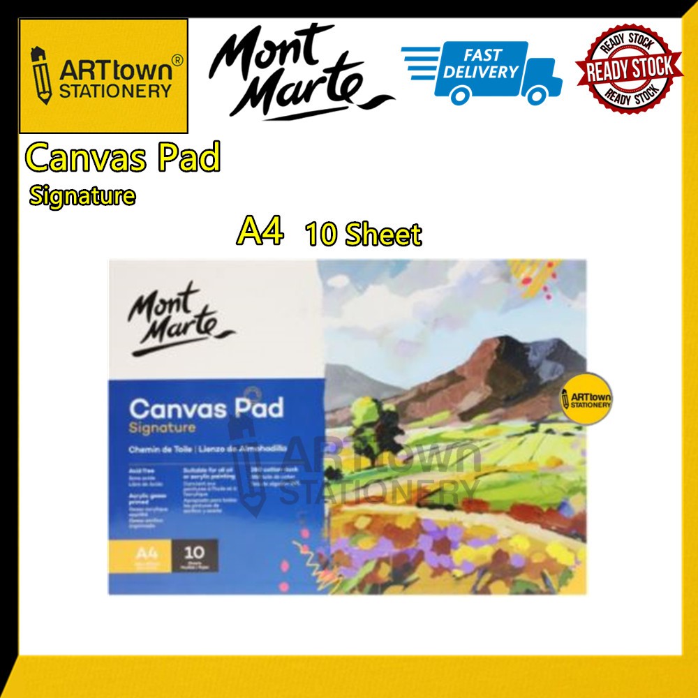 Mont Marte Signature Canvas Pad 10 Sheet A4 Shopee Philippines