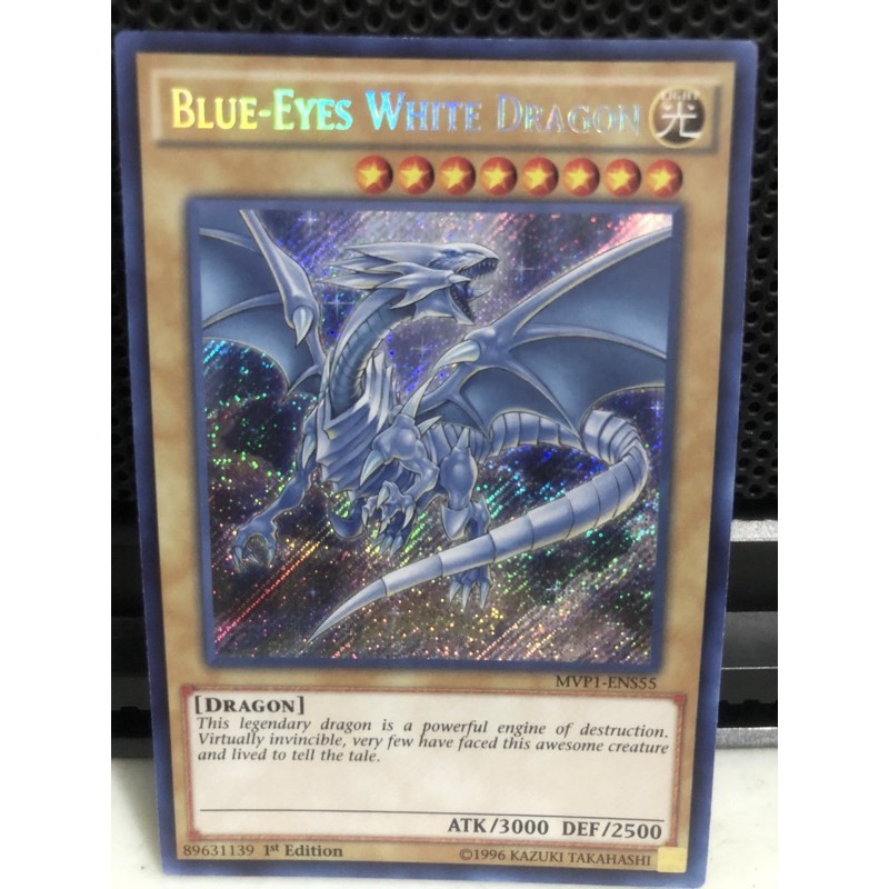 Blue Eyes White Dragon Secret Rare TCG Yugioh Secret Rare MVP1 Shopee