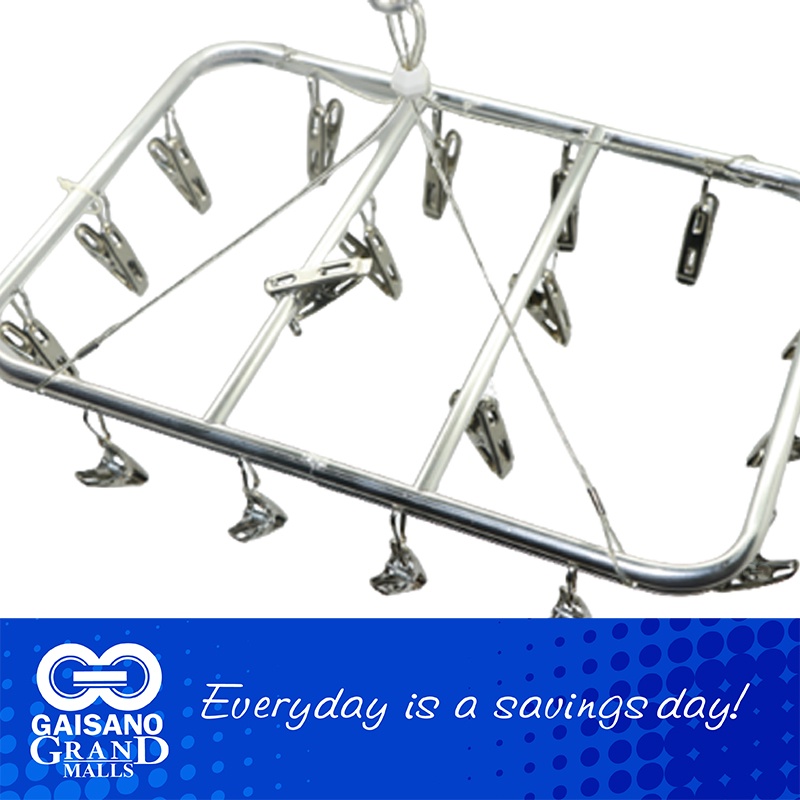 Aluminum Clothes Drying Rack with 18 Clips, Laundry Hanger for Small