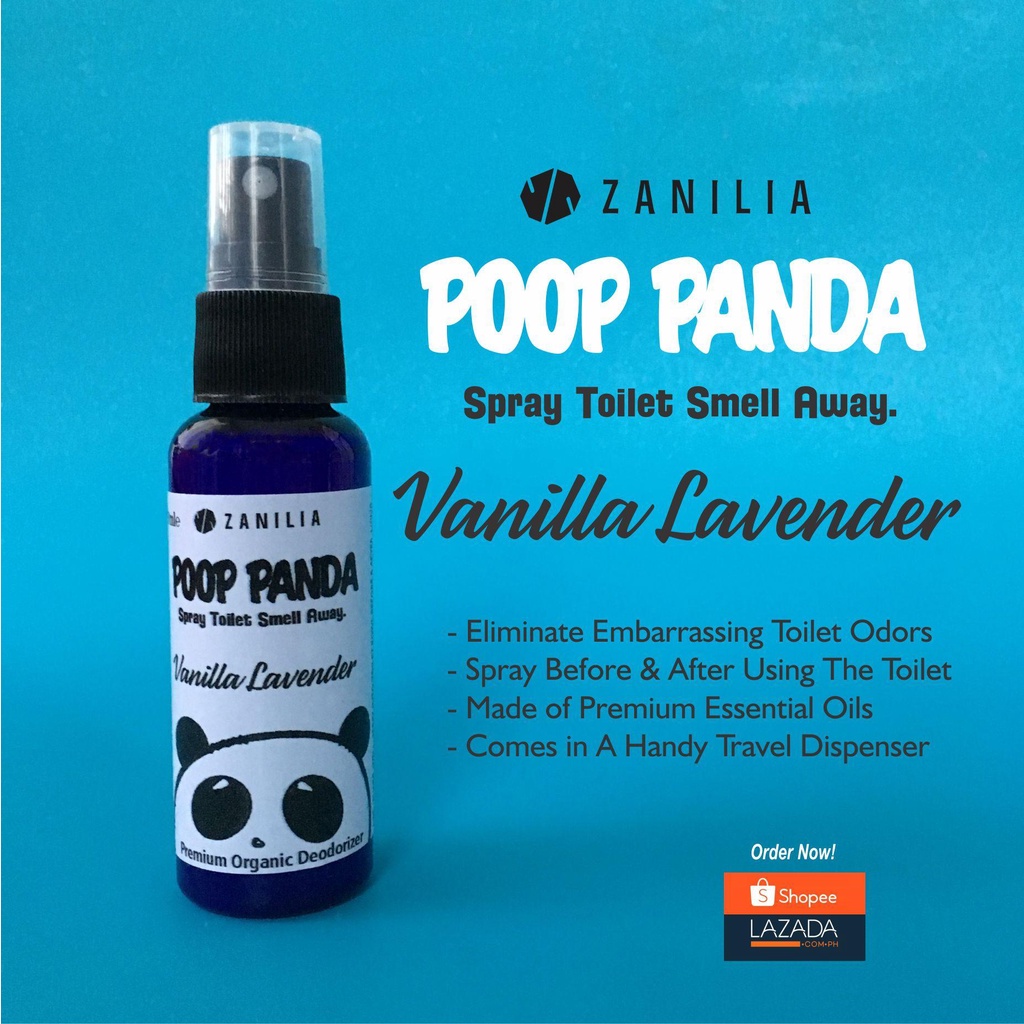 Amazing Zanilia Poop Panda Toilet Spray Poo Spray Vanilla Lavender Fragrance Organic Deodorizer