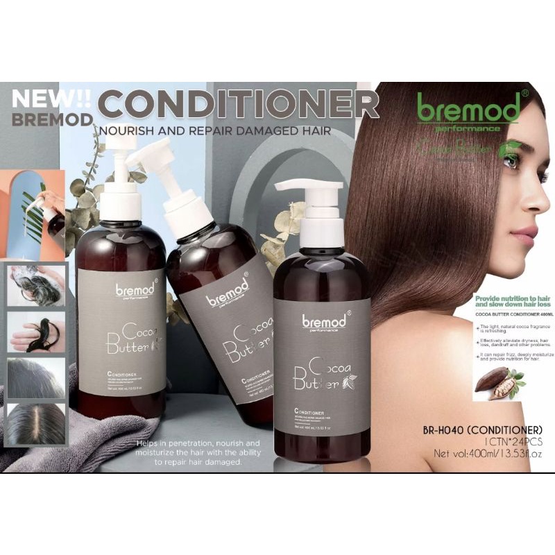 bremod cocoa butter everyday shampoo/conditioner 400ml Shopee Philippines