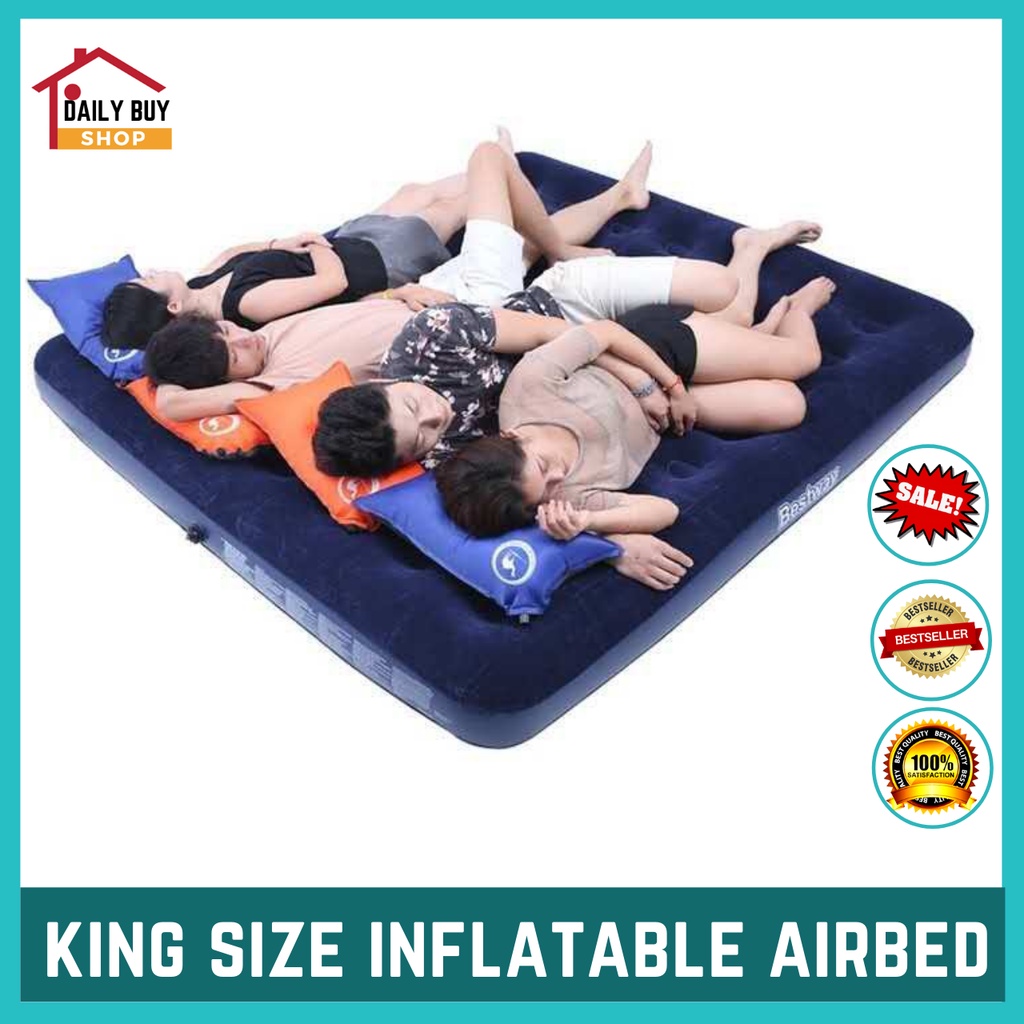Bestway Air Bed King Size Inflatable Airbed Air Mattress Travel Bed