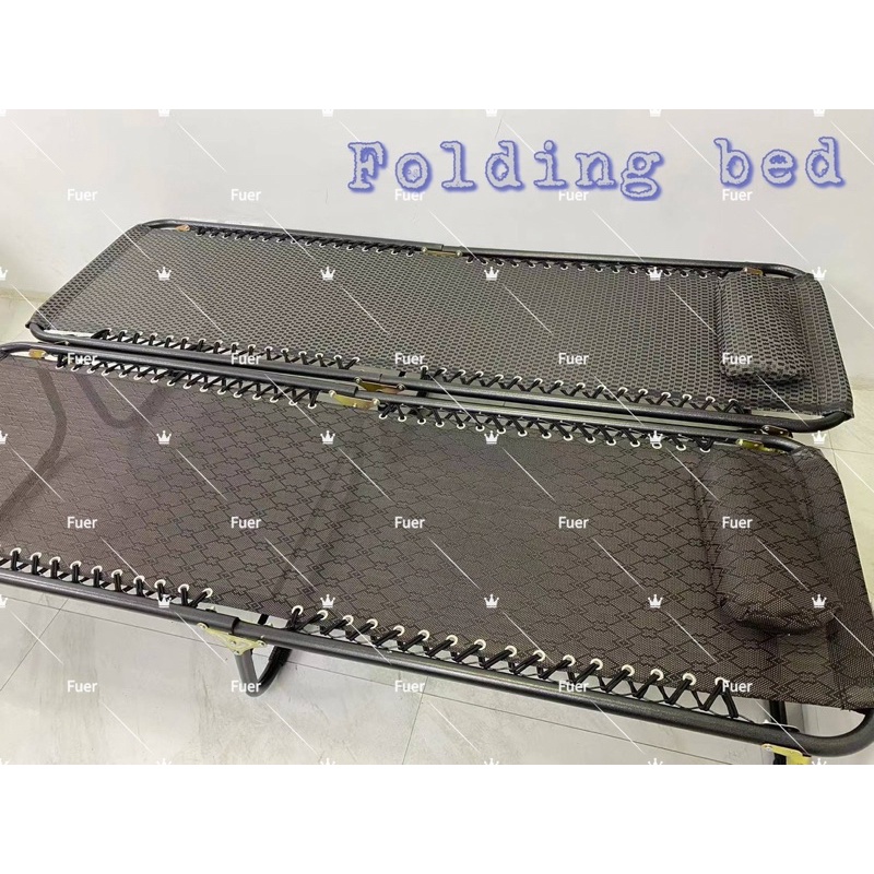 Folding bed / portable bed/ foldable Textile bed Shopee Philippines