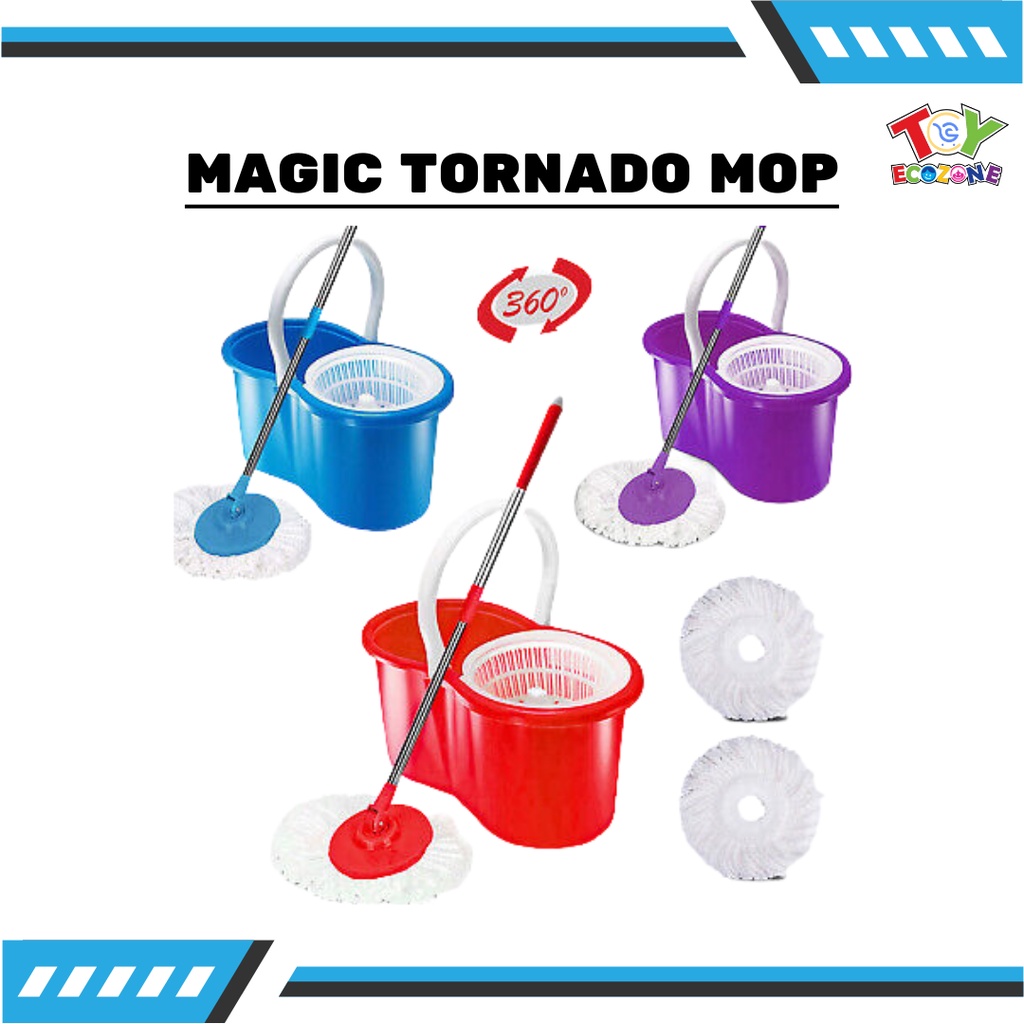 Spin Mop With Spinner and Bucket Magic Tornado Mop 360 Easy Rotating
