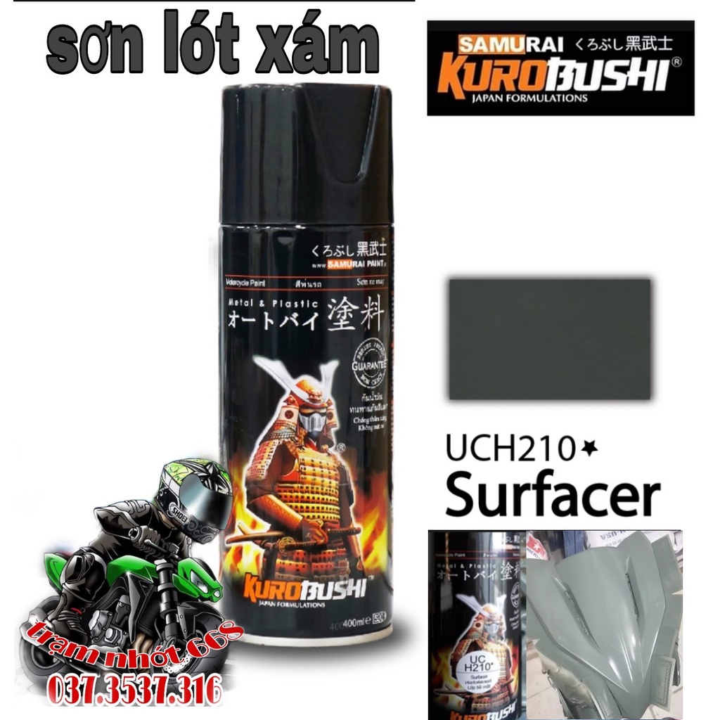 Uch210 Samurai Gray Primer 400ml Specialized In Epoxy Paint For