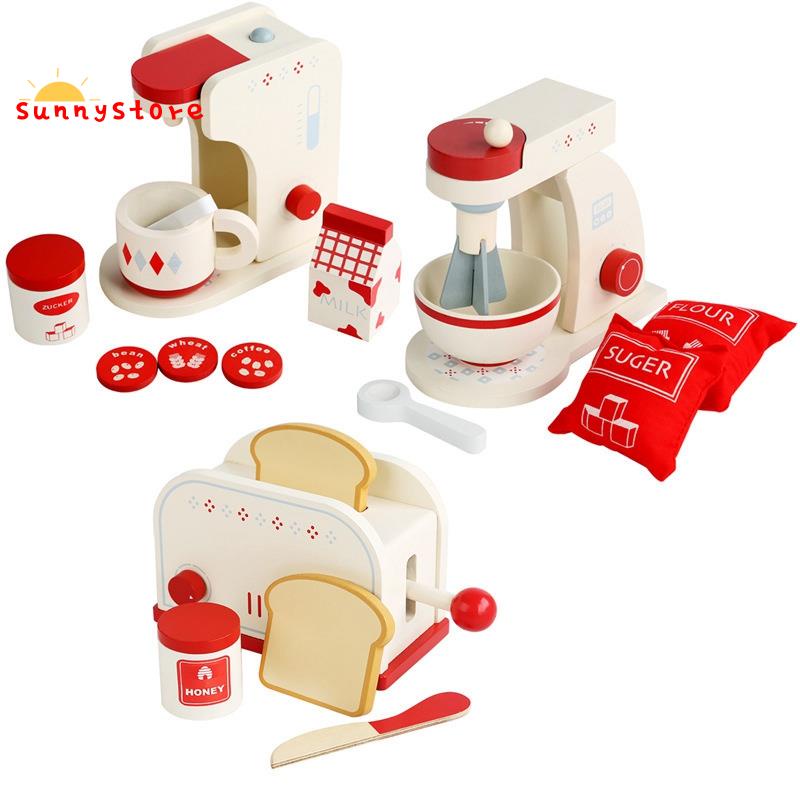 Kids Wooden Pretend Play Set Pretend Game Children Toy KitchenMixer