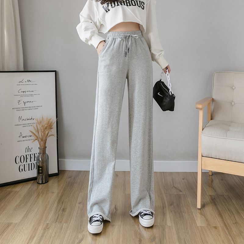 WideLeg Pants Autumn High Waist Casual Trousers Loose Slimmer Look