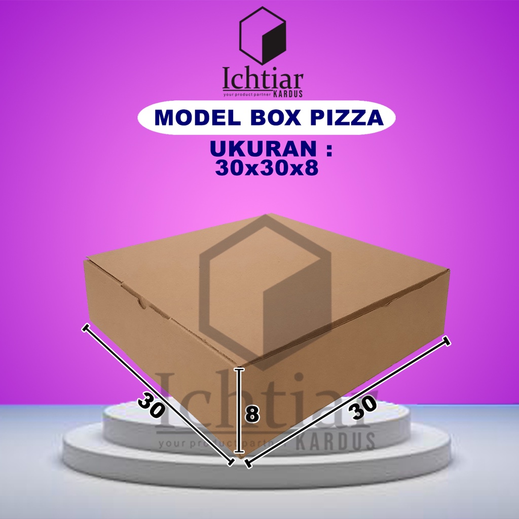Cardboard/cardboard/box Packing Diecut/Pizza Size 30x30x8 Cm Shopee