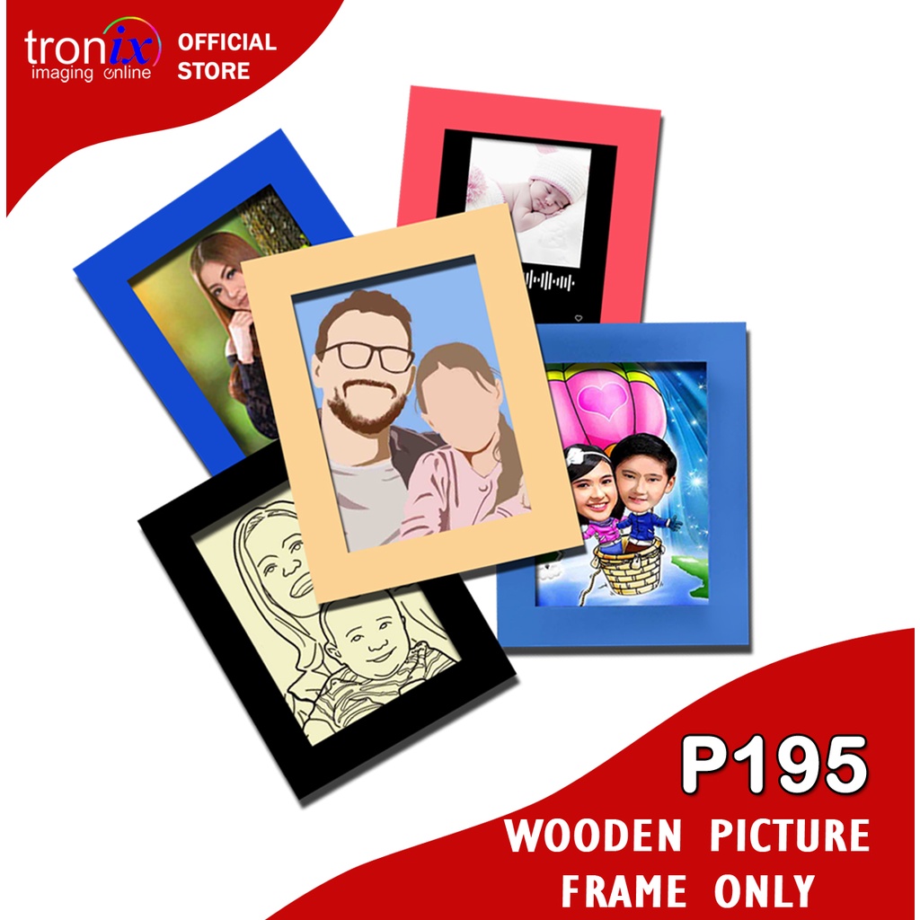 Tronix Imaging 8r Wooden Frame For 8 X 10 Mosaic Collage Caricature Photo Spo Tify Shopee