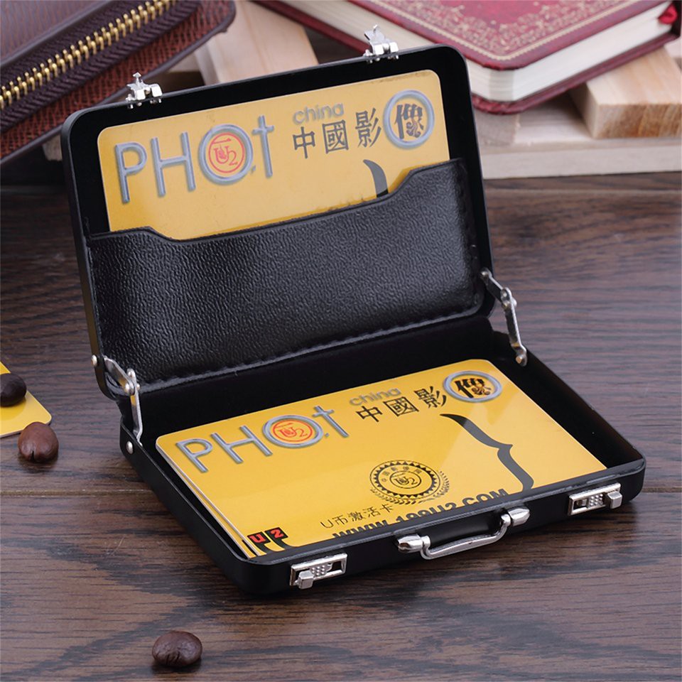 DEICY.YL/Cool Aluminum Password Briefcase Business Card Credit Card