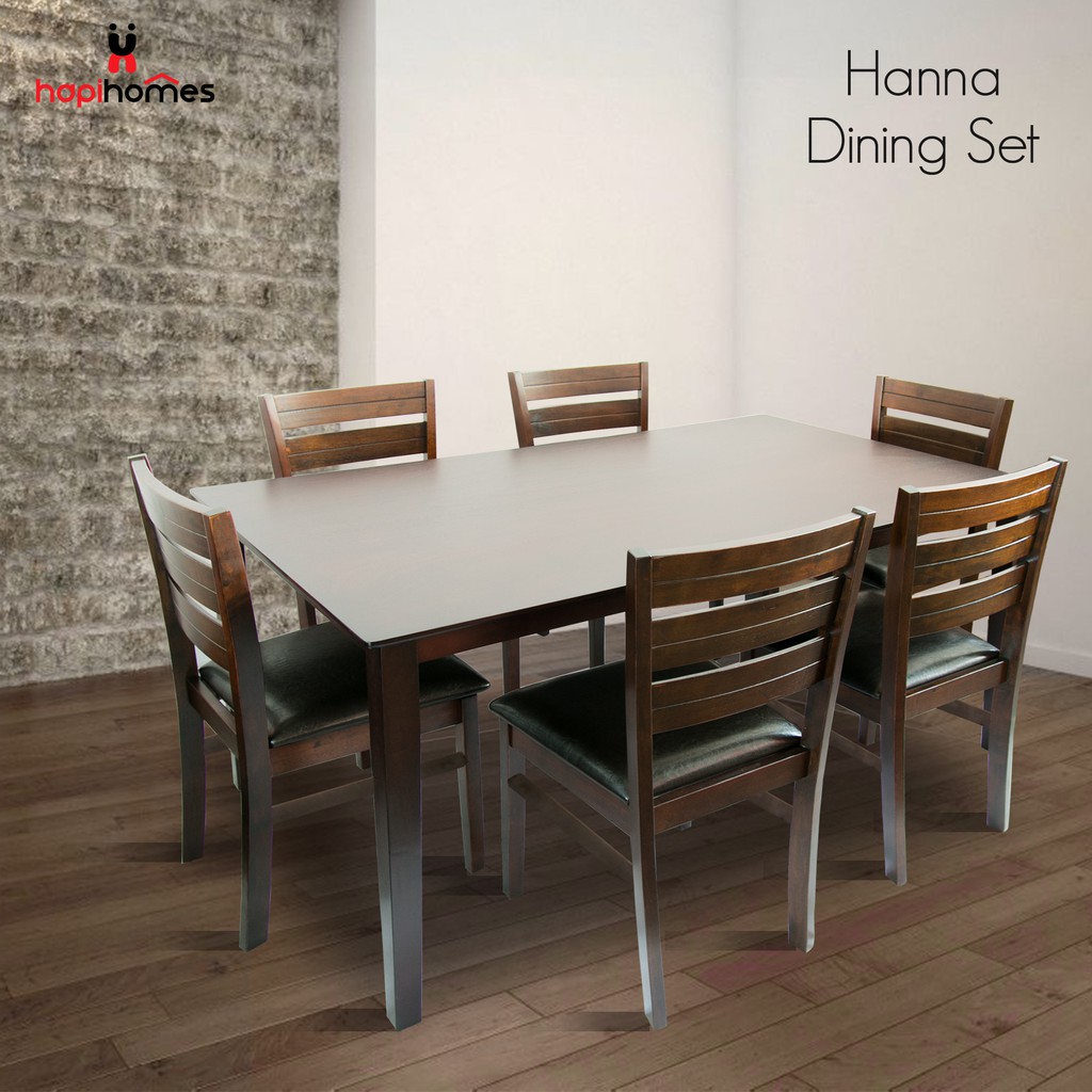 Hapihomes Hannah Dining Set 6 seater Shopee Philippines