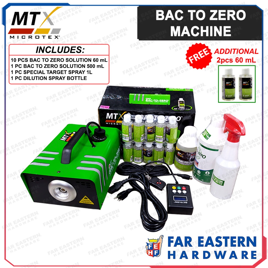MICROTEX Bac to Zero Machine with FREE SPECIAL TARGET 1L, Spray Bottle