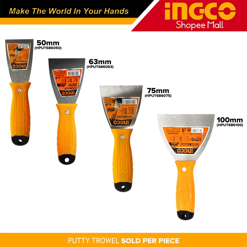 [EXCLUSIVE] Ingco Putty Trowel Scraper Paleta HPUT686063 HPUT686075
