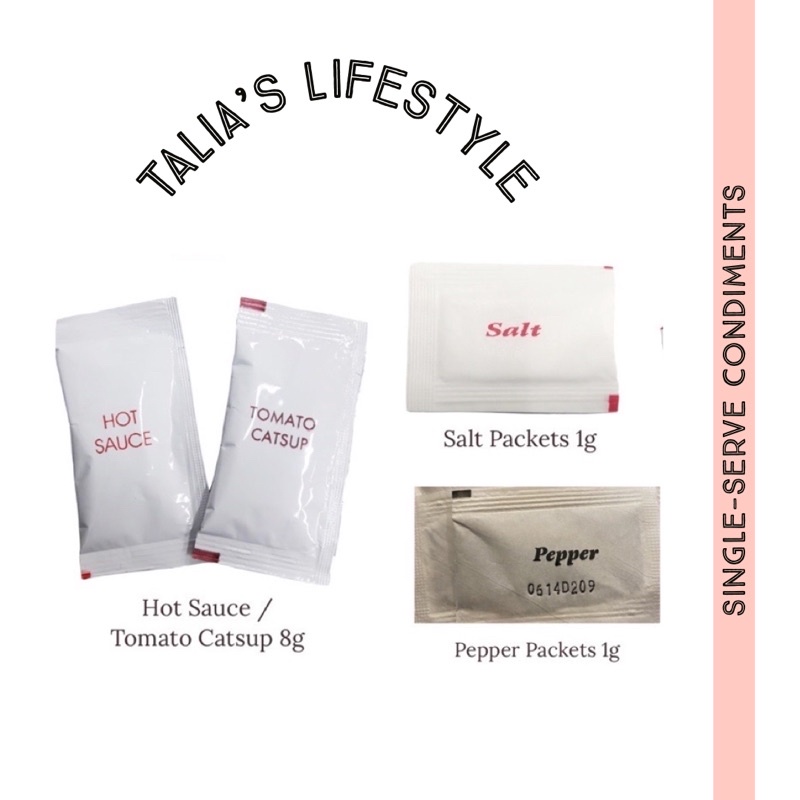 Single Serve condiments / condiments in sachet packets (by 100 pcs