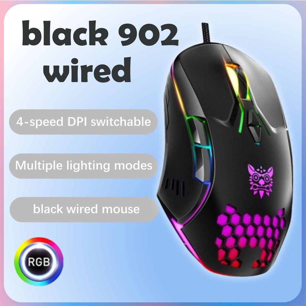 3PRR Onikuma CW902 Gaming Mouse Wired USB Optical Computer Mice with