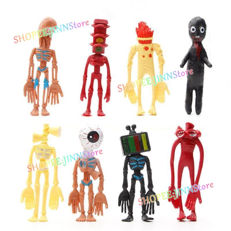 JINN NEW 8pcs Siren Head PVC Toy Action Figures Sirenhead Figure Horror