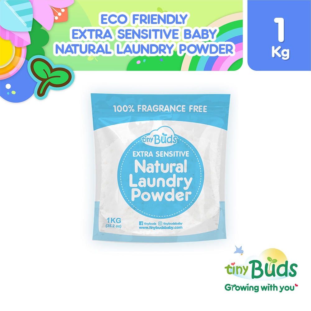 Tiny Buds Extra Sensitive Laundry Powder Fragrance Free 1kg (Eco