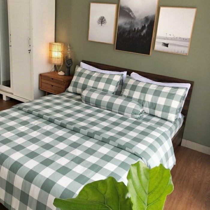 Emily Bed Sheet Plaid Bed Sheet Korean AESTHETIC Sheets Aesthetic