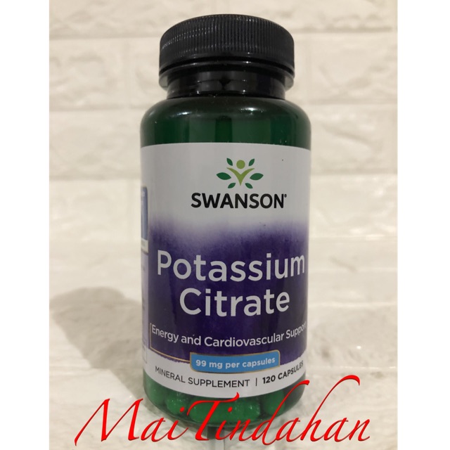 Swanson Potassium Citrate Energy Sept 2023 Expiry and Cardiovascular