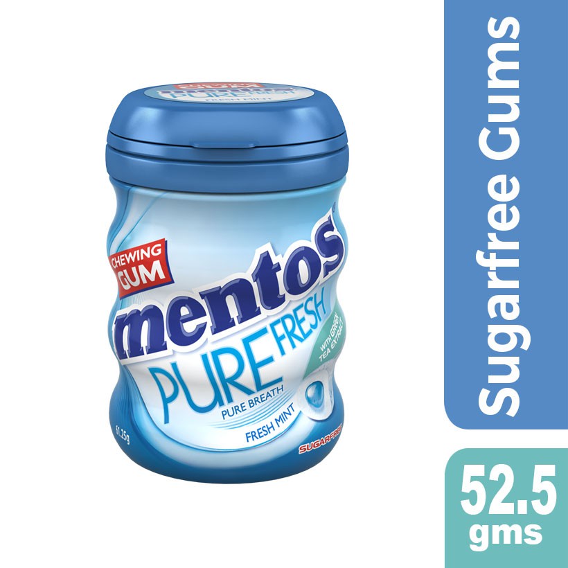 Mentos Pure Fresh Fresh Mint Gum 52.5 g 1 bottle Shopee Philippines