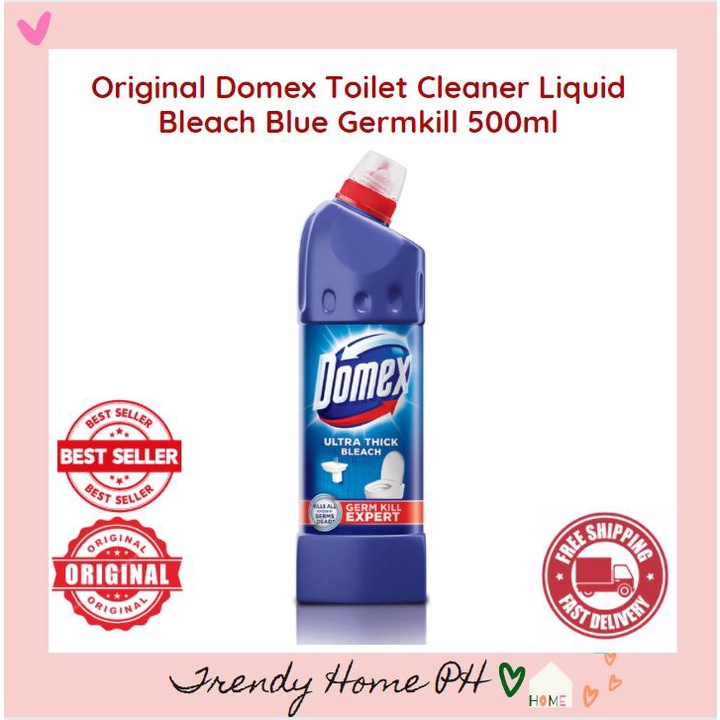 Original Domex Toilet Cleaner Liquid Bleach Blue Germkill 500ml